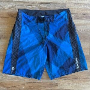 Quiksilver Men's Black and Blue Board Shorts